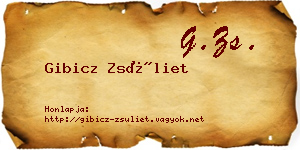 Gibicz Zsüliet névjegykártya